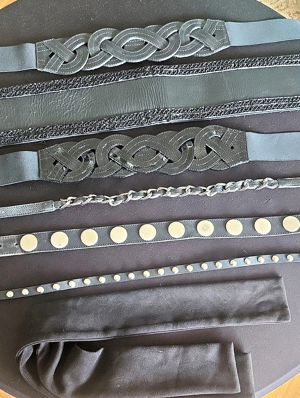 Star Trek Wardrobe S4 Waist Leather Celtic Black Belts Lot Cosplay